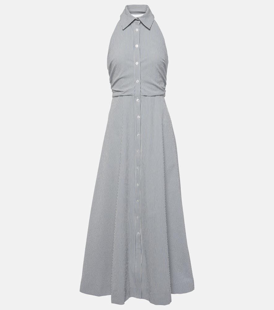 veronica beard mackey striped cotton maxi dress