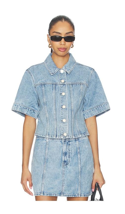 veronica beard malcom jacket in blue.