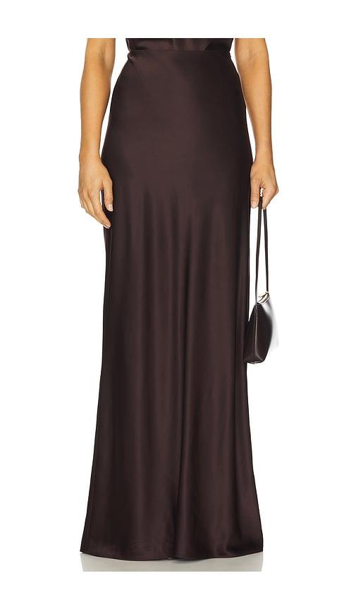 veronica beard medina skirt in brown.