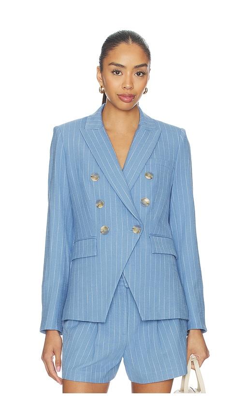 veronica beard miller dickey jacket in baby blue.