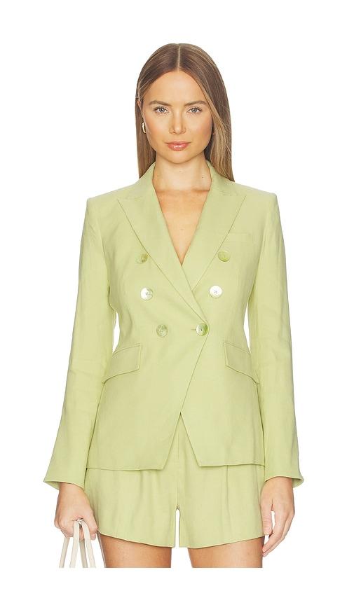 veronica beard miller dickey jacket in green.