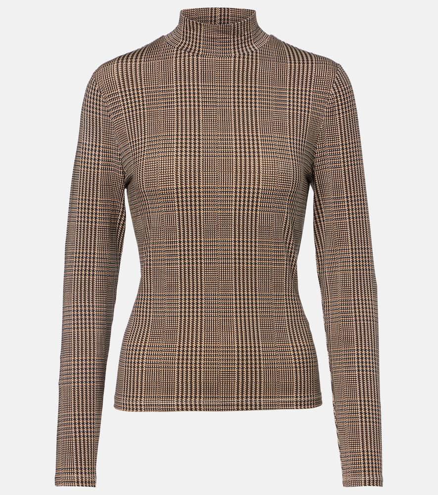 veronica beard nate houndstooth jersey top
