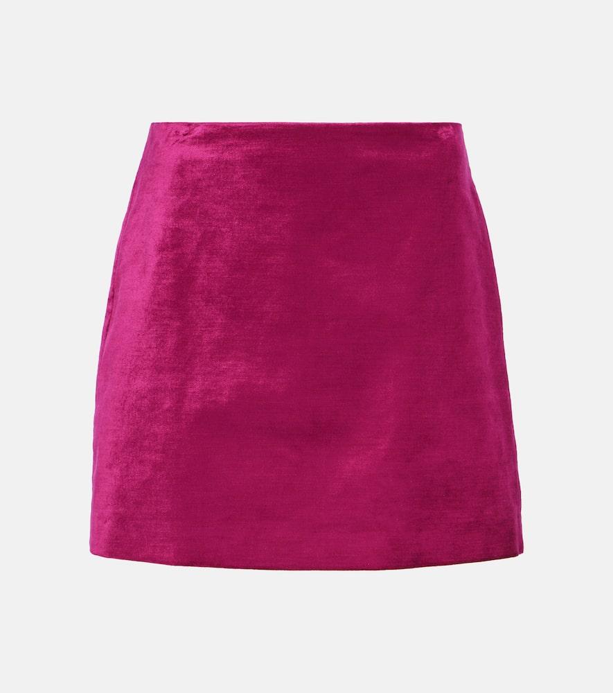 veronica beard ohemia velvet miniskirt