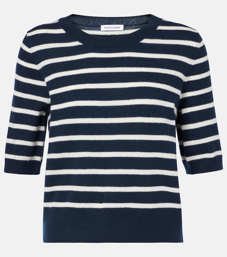 veronica beard shana striped cashmere sweater