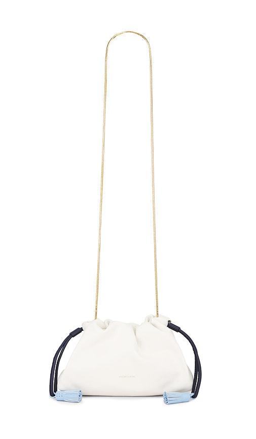 veronica beard small stash bag in white.