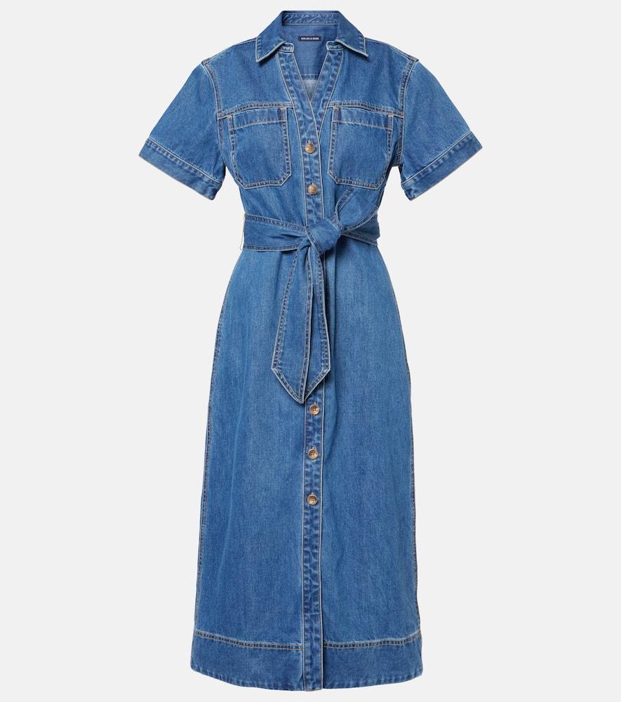 veronica beard tabby cotton shirt dress