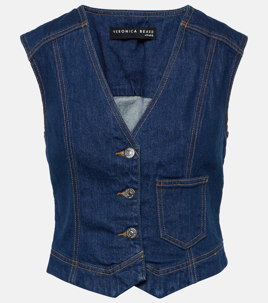 veronica beard valeria denim vest