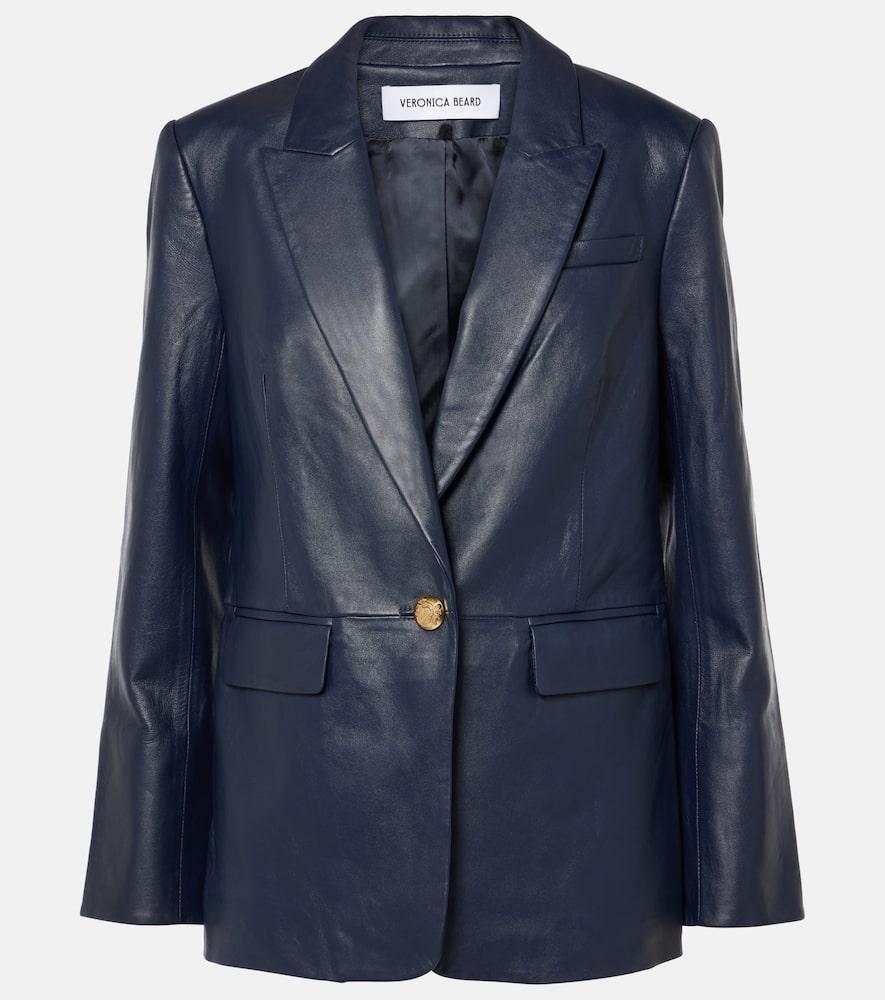 veronica beard vega leather blazer