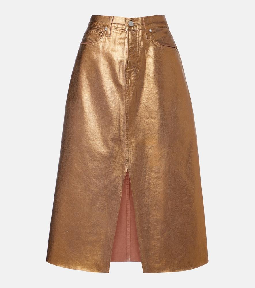 veronica beard victoria denim midi skirt