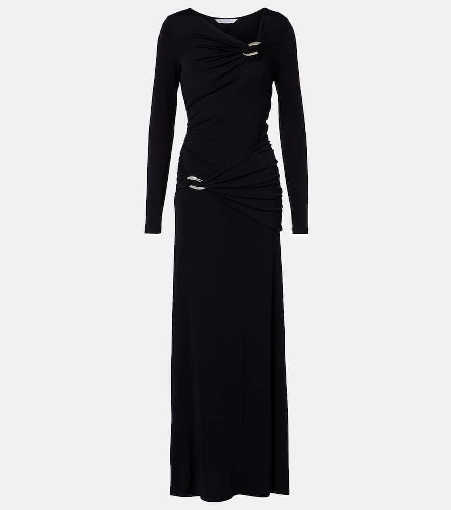 veronica beard viela gathered jersey maxi dress