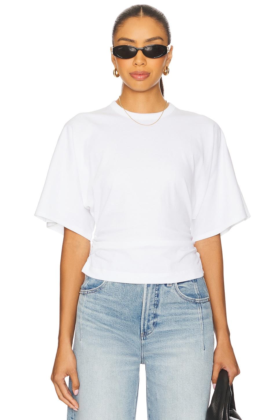 veronica drop shoulder cinched tee