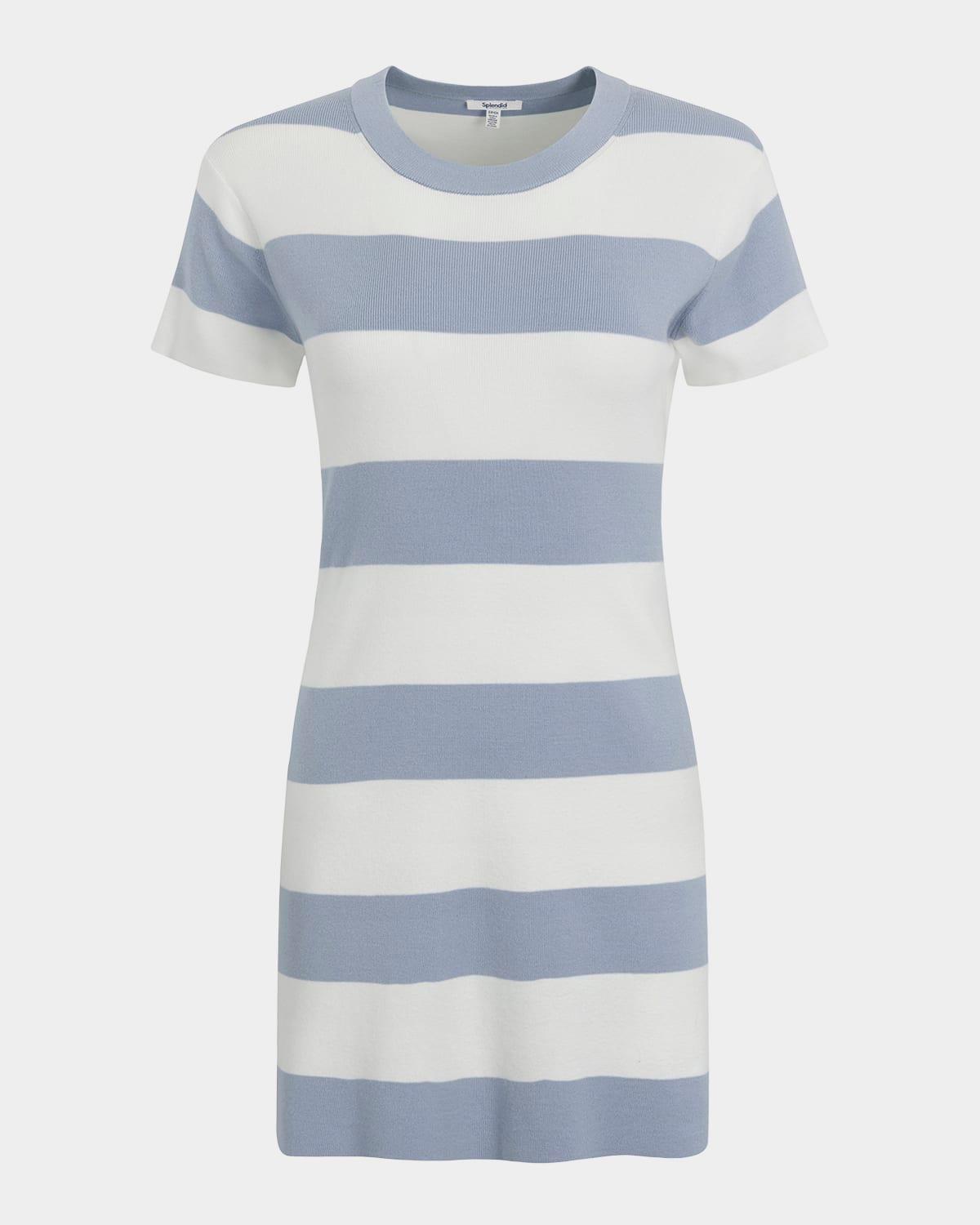 veronica striped mini dress