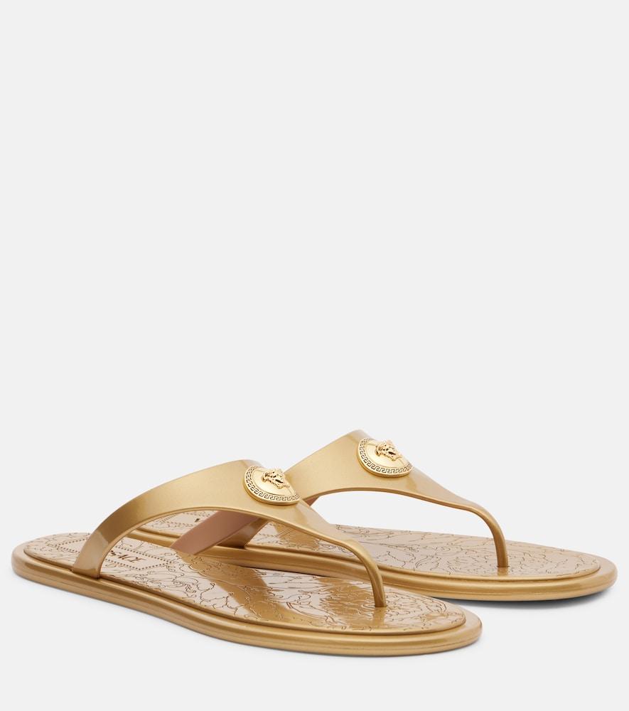 versace alia medusa thong sandals