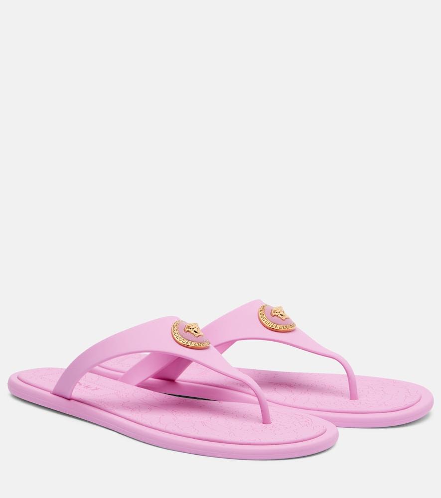 versace alia medusa thong sandals