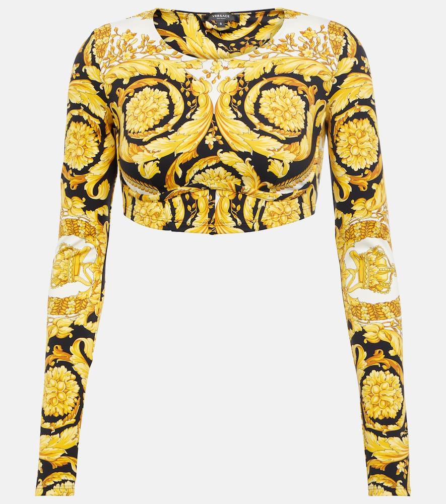 versace barocco crop top