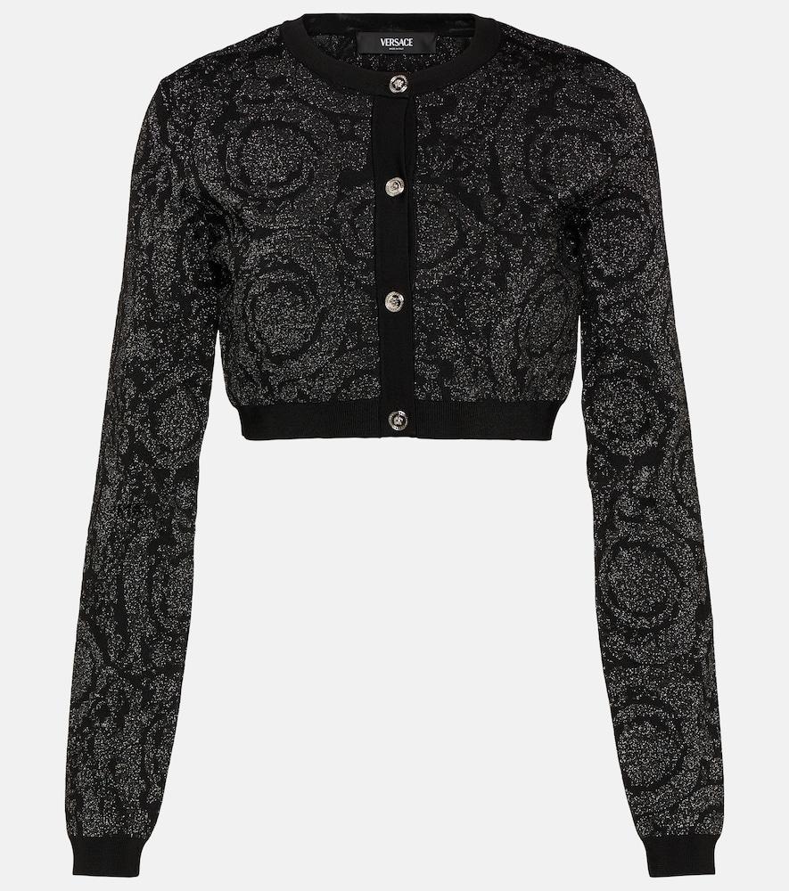 versace barocco cropped cardigan