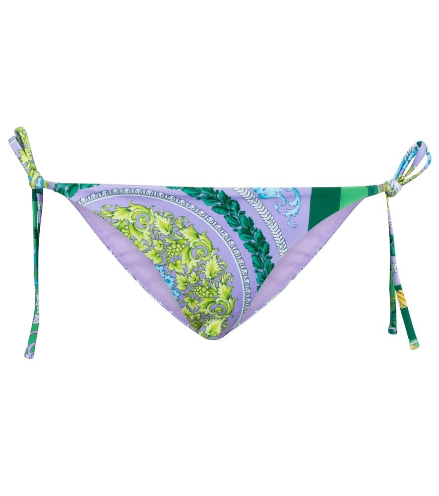versace barocco mosaic printed bikini bottoms