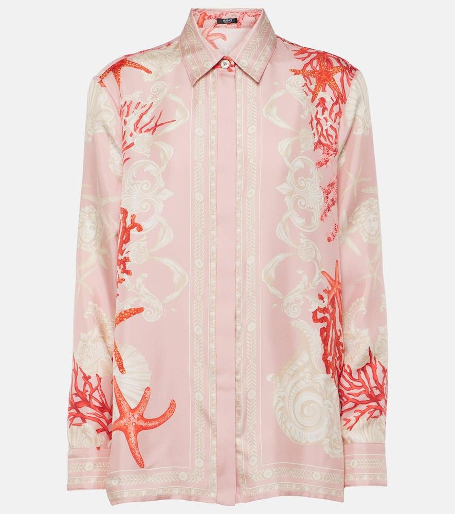 versace barocco sea silk twill shirt