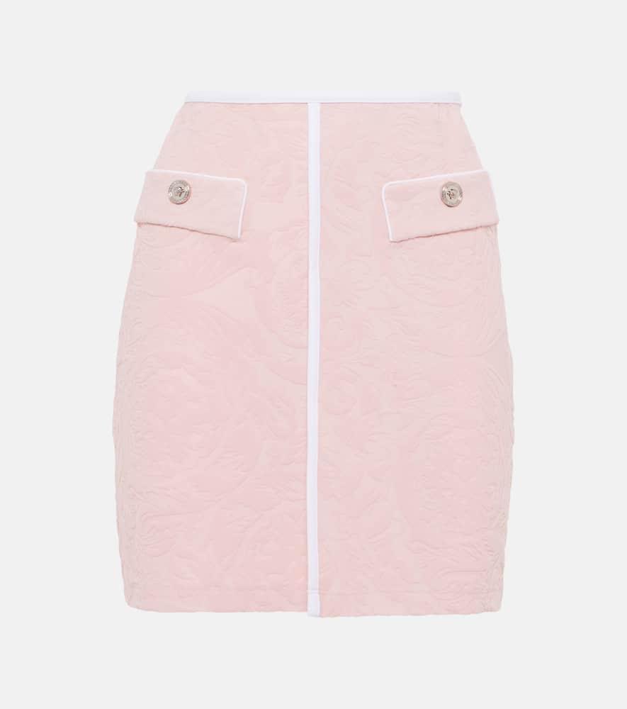 versace barocco terry miniskirt