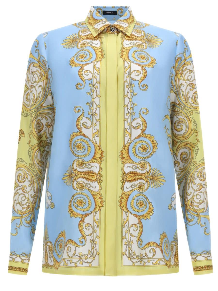 versace baroque print shirt