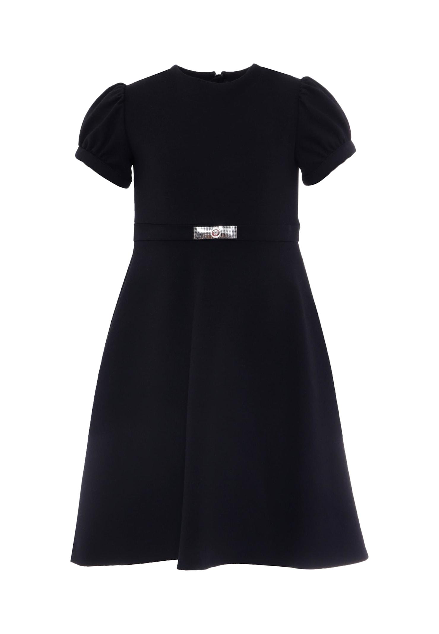 versace black gianni ribbon dress for girl