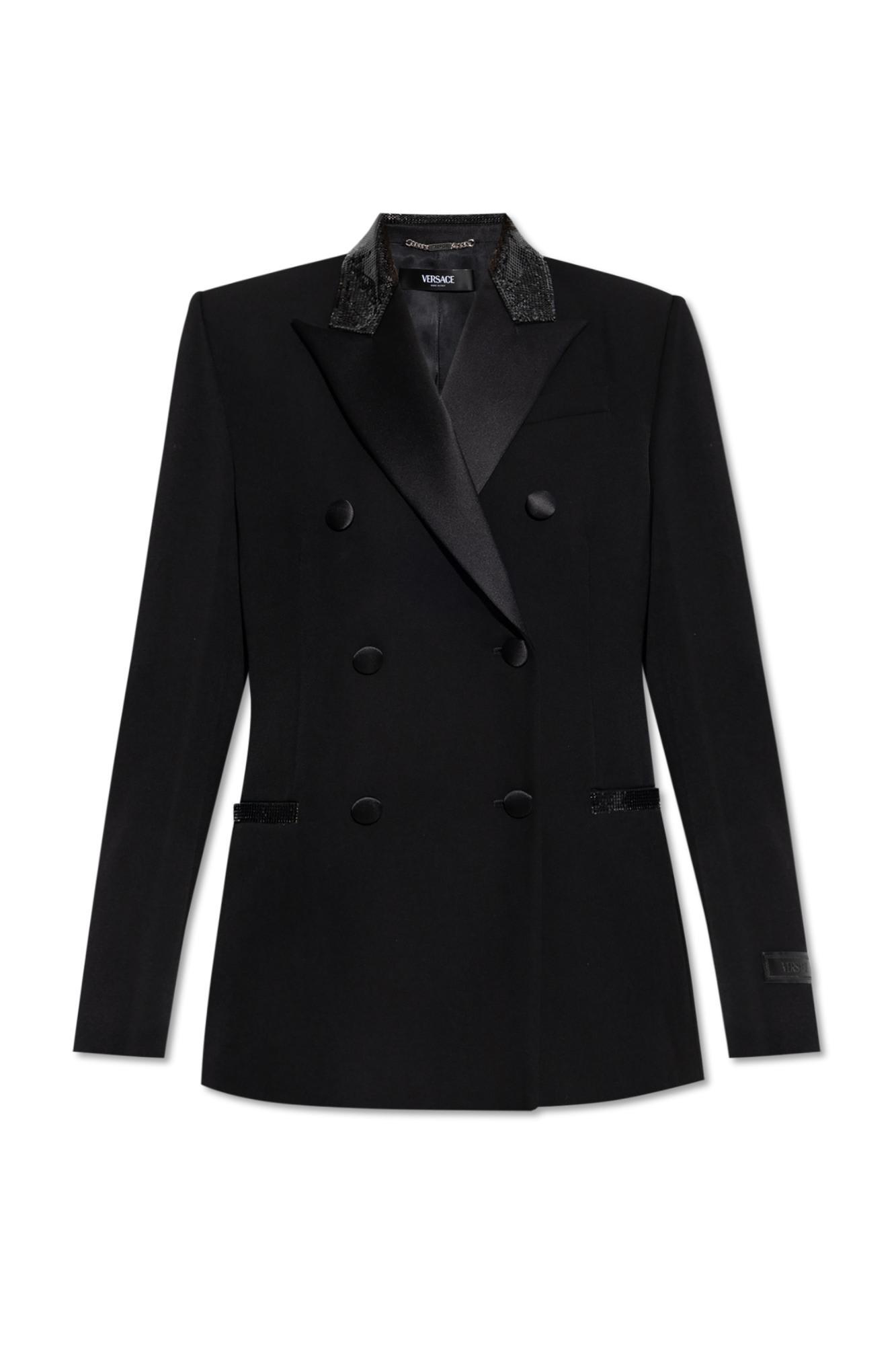 versace blazer with shimmering appliqués