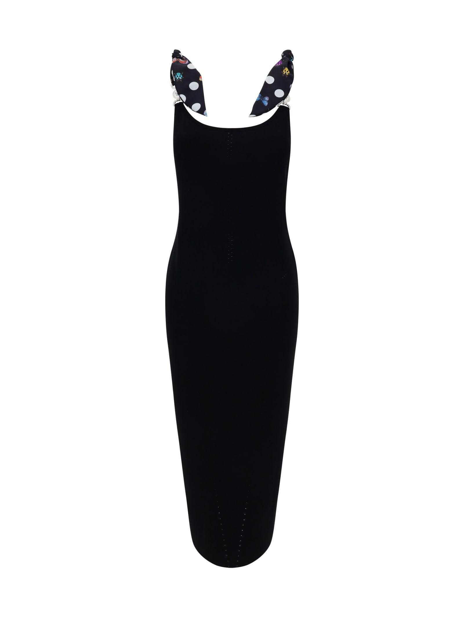 versace butterflies medusa 95 knit midi dress