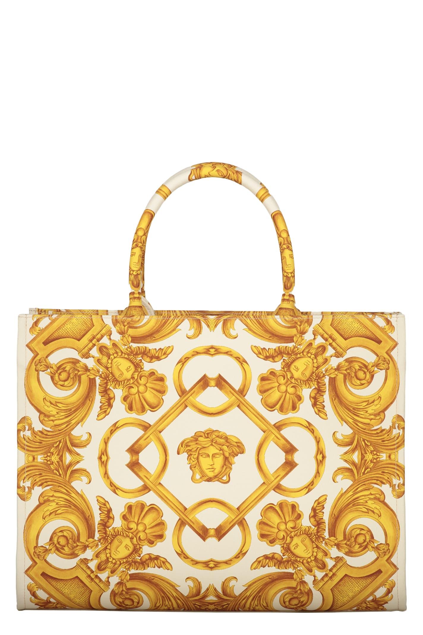 versace canvas tote bag