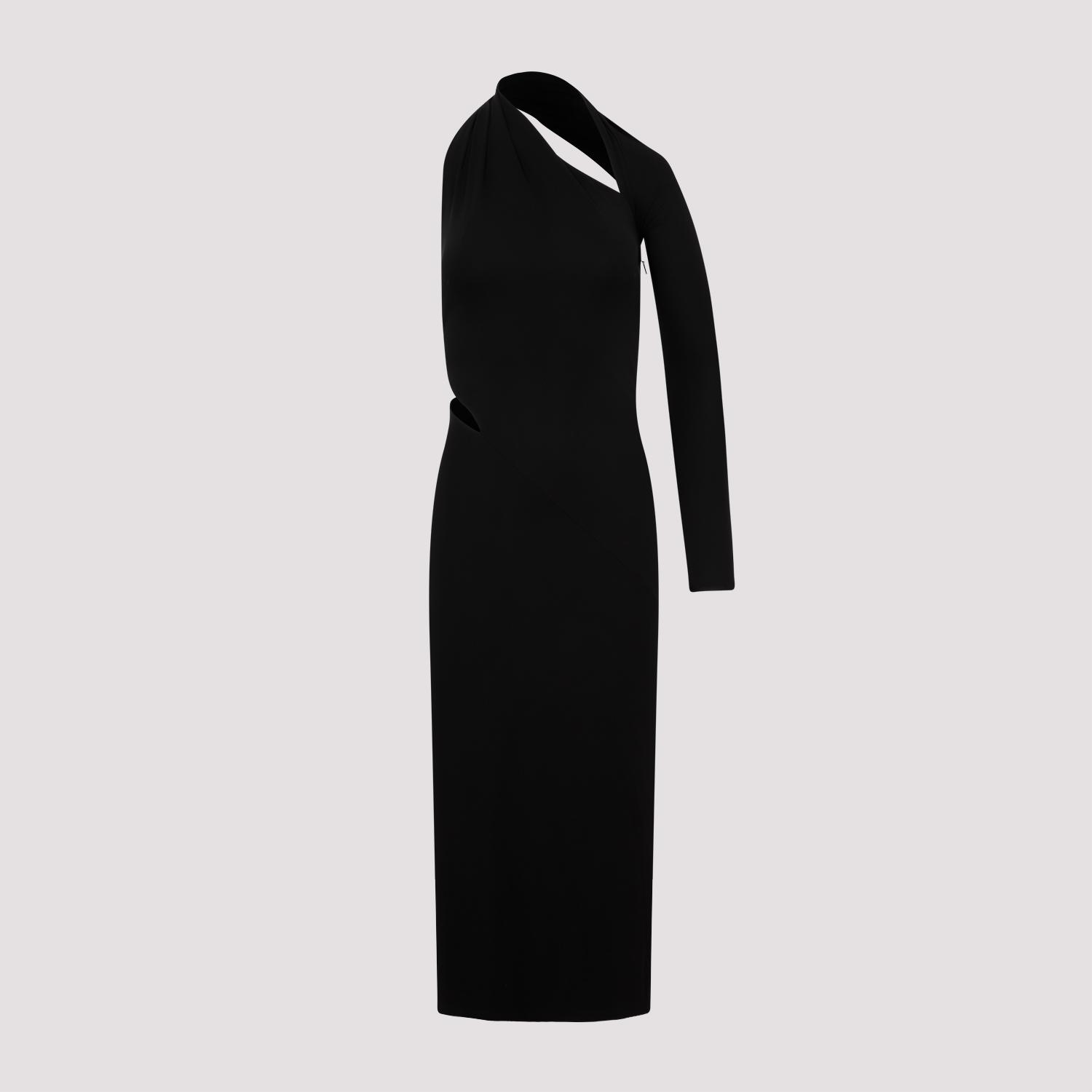 versace cocktail dress black viscose elastane - women