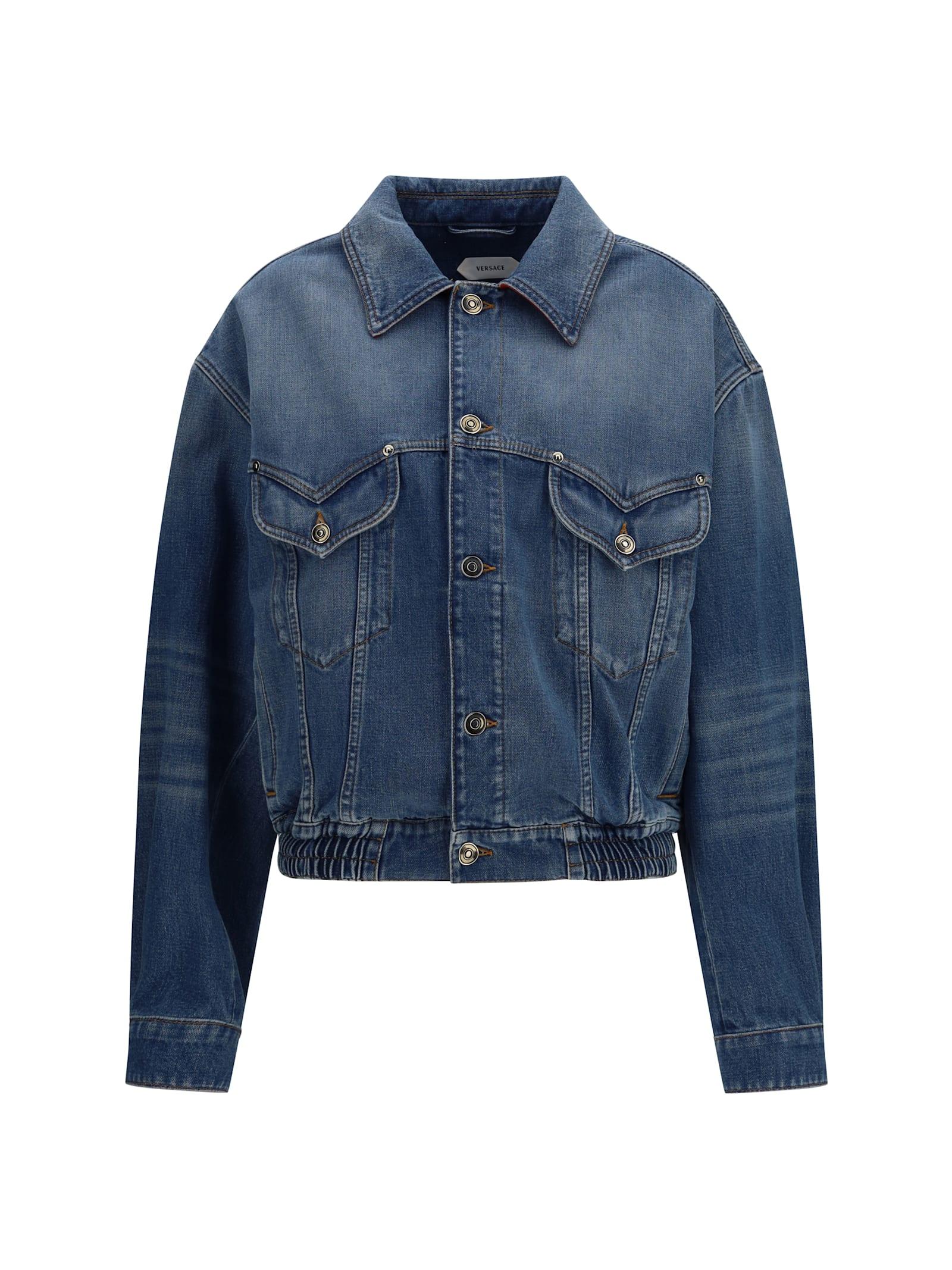 versace cotton denim blouson