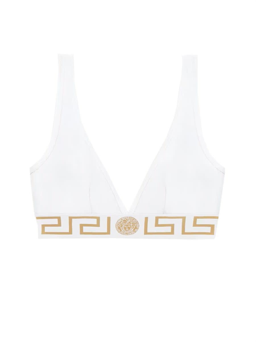 versace cotton jersey triangle bralette