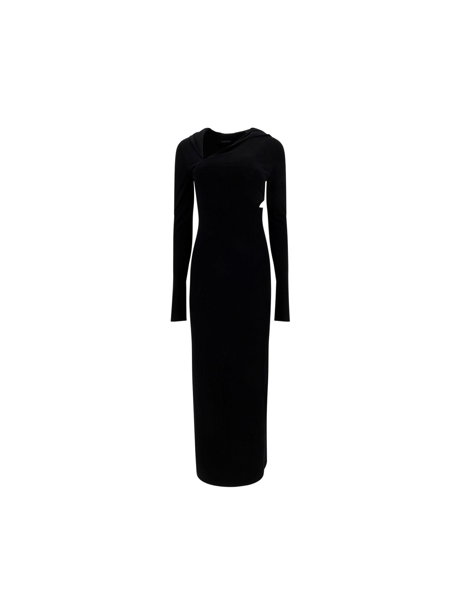 versace cut-out detail slim fit longsleeved dress