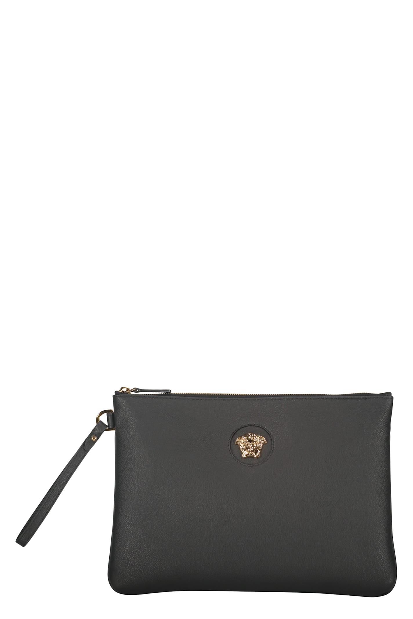 versace elegant black clutch.
