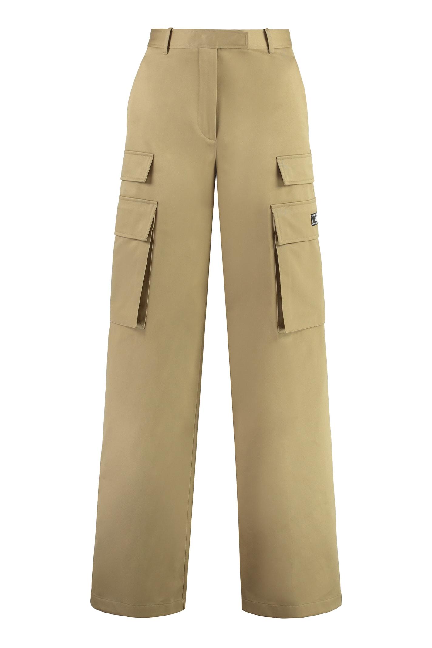 versace gabardine cargo trousers