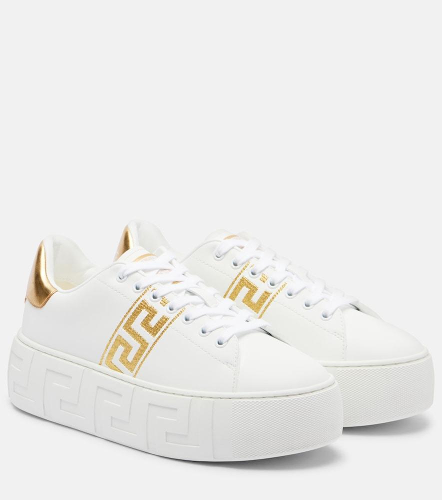 versace greca embroidered sneakers