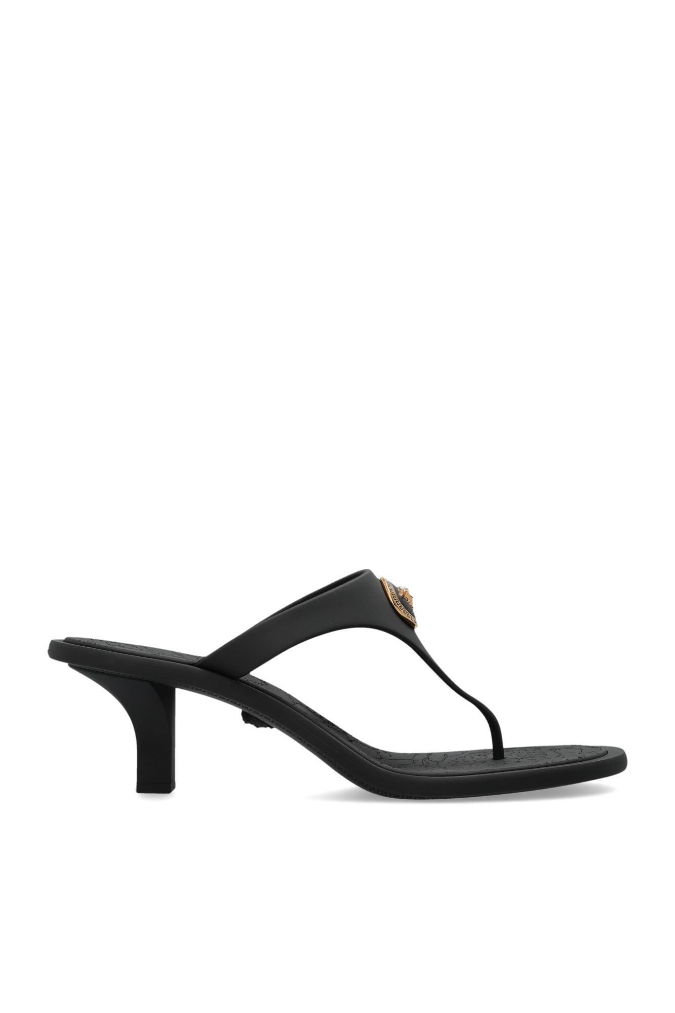 versace heeled flip-flops