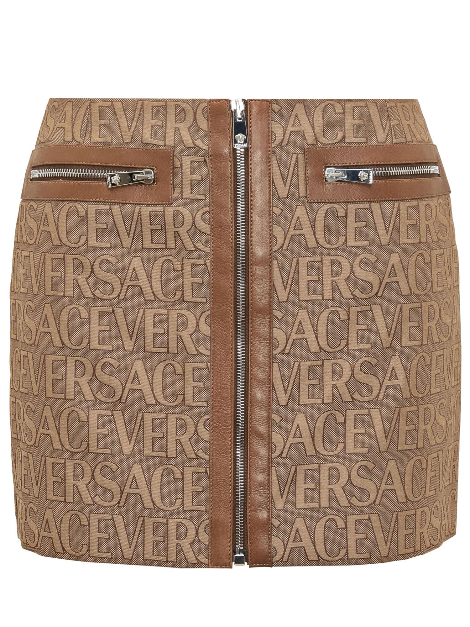 versace jacquard mini skirt