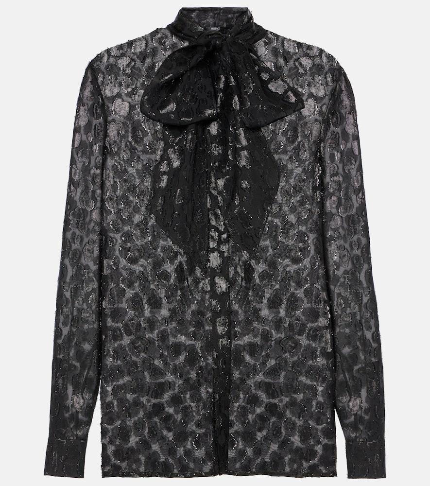 versace jacquard satin blouse