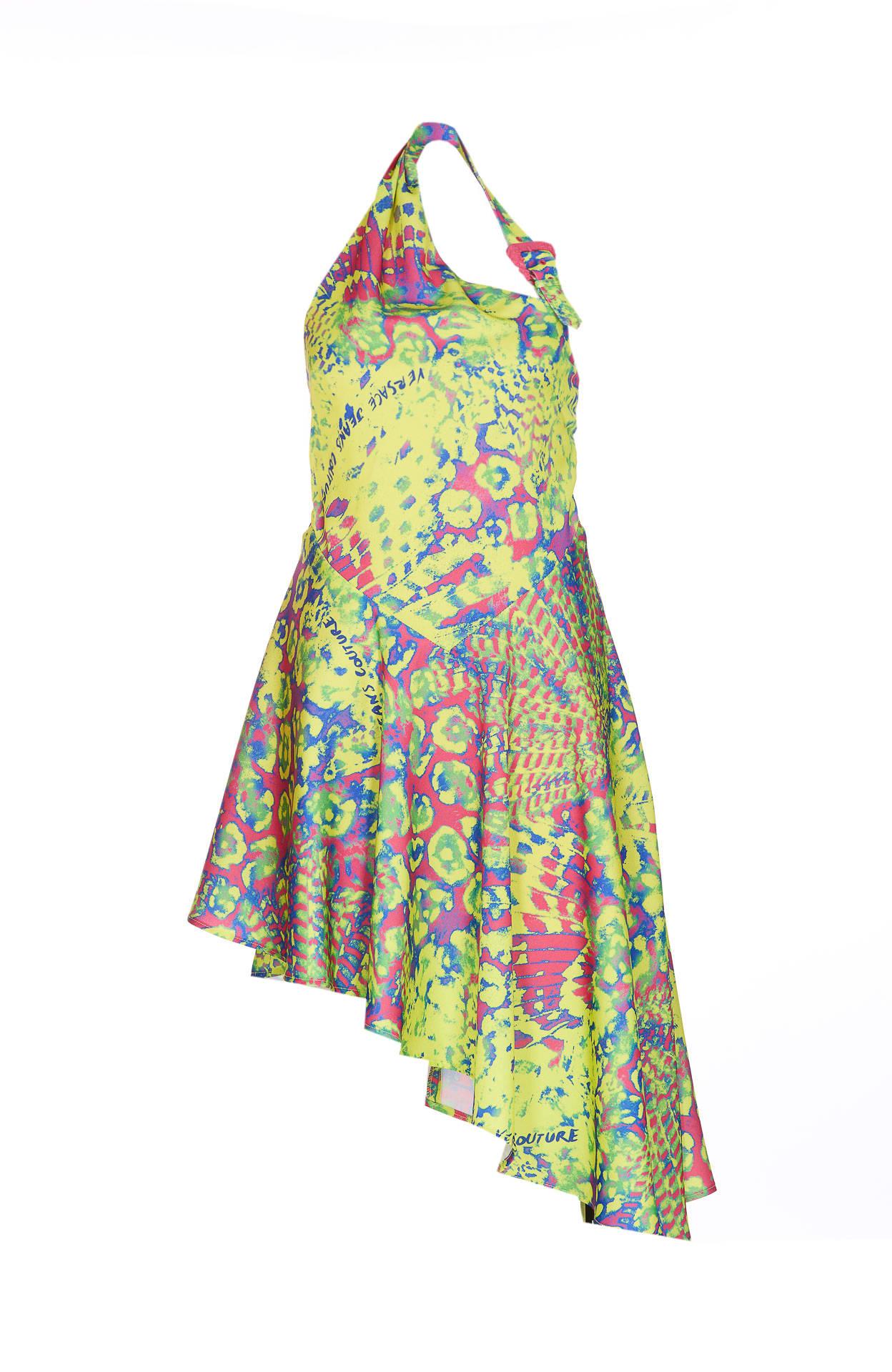 versace jeans couture animalier dress