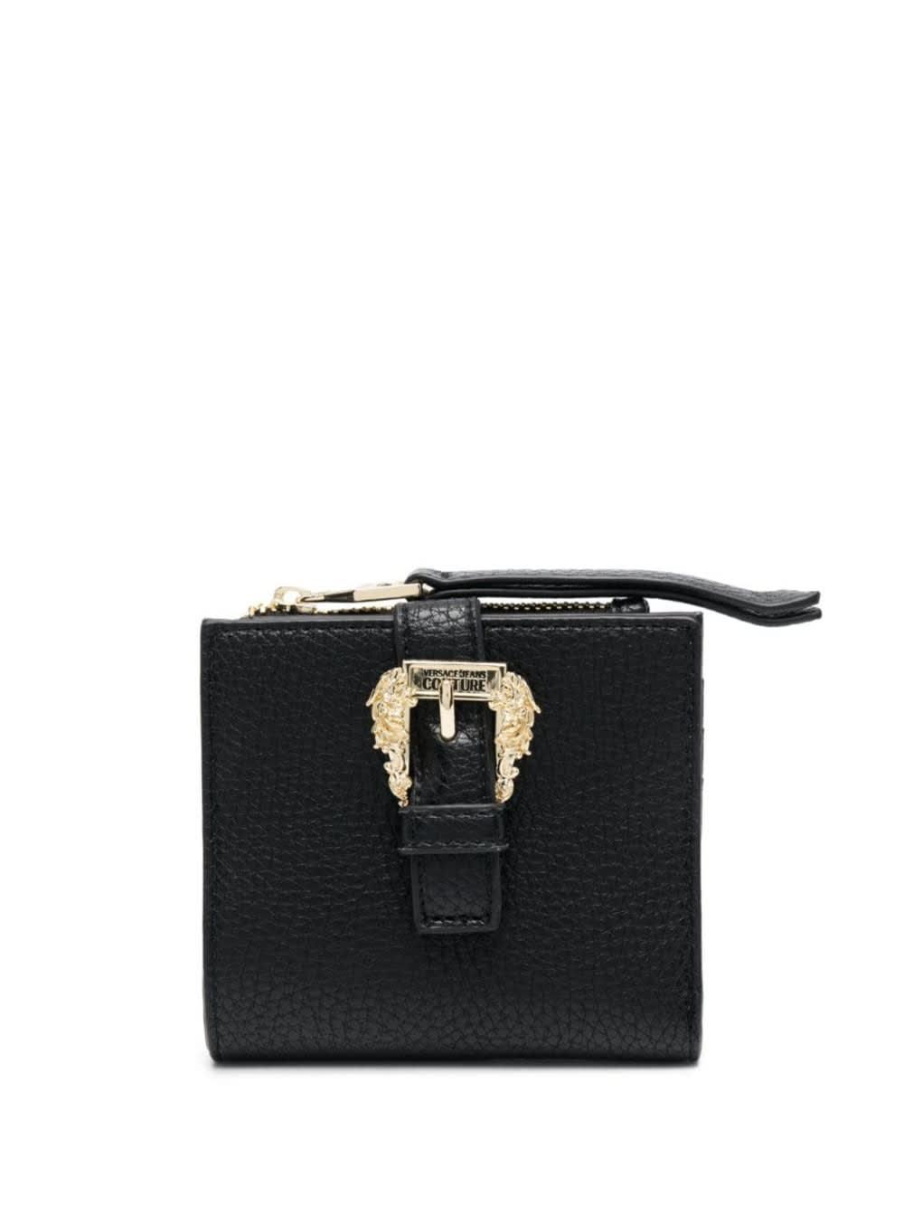 versace jeans couture baroque buckle wallet