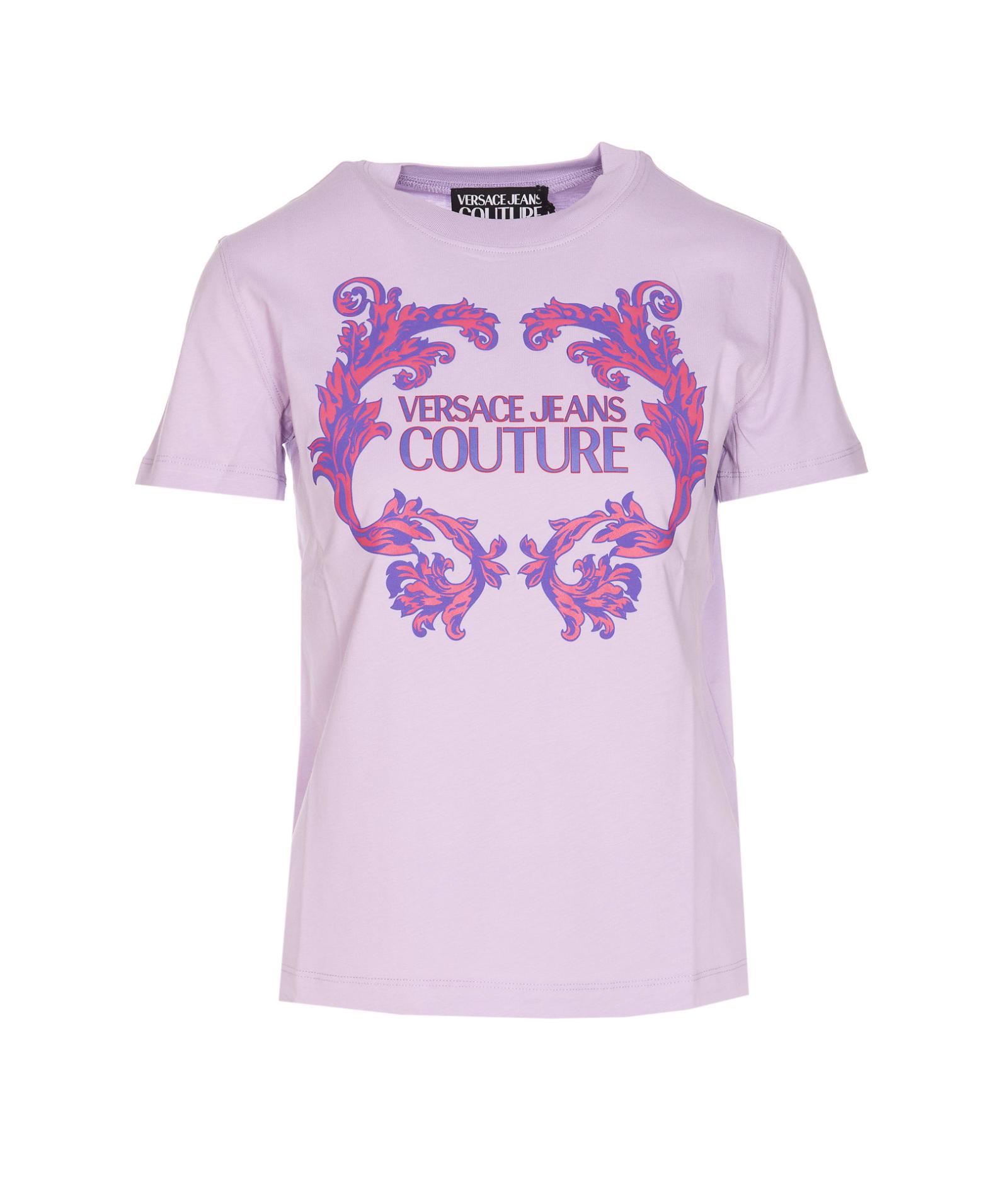 versace jeans couture baroque logo t-shirt