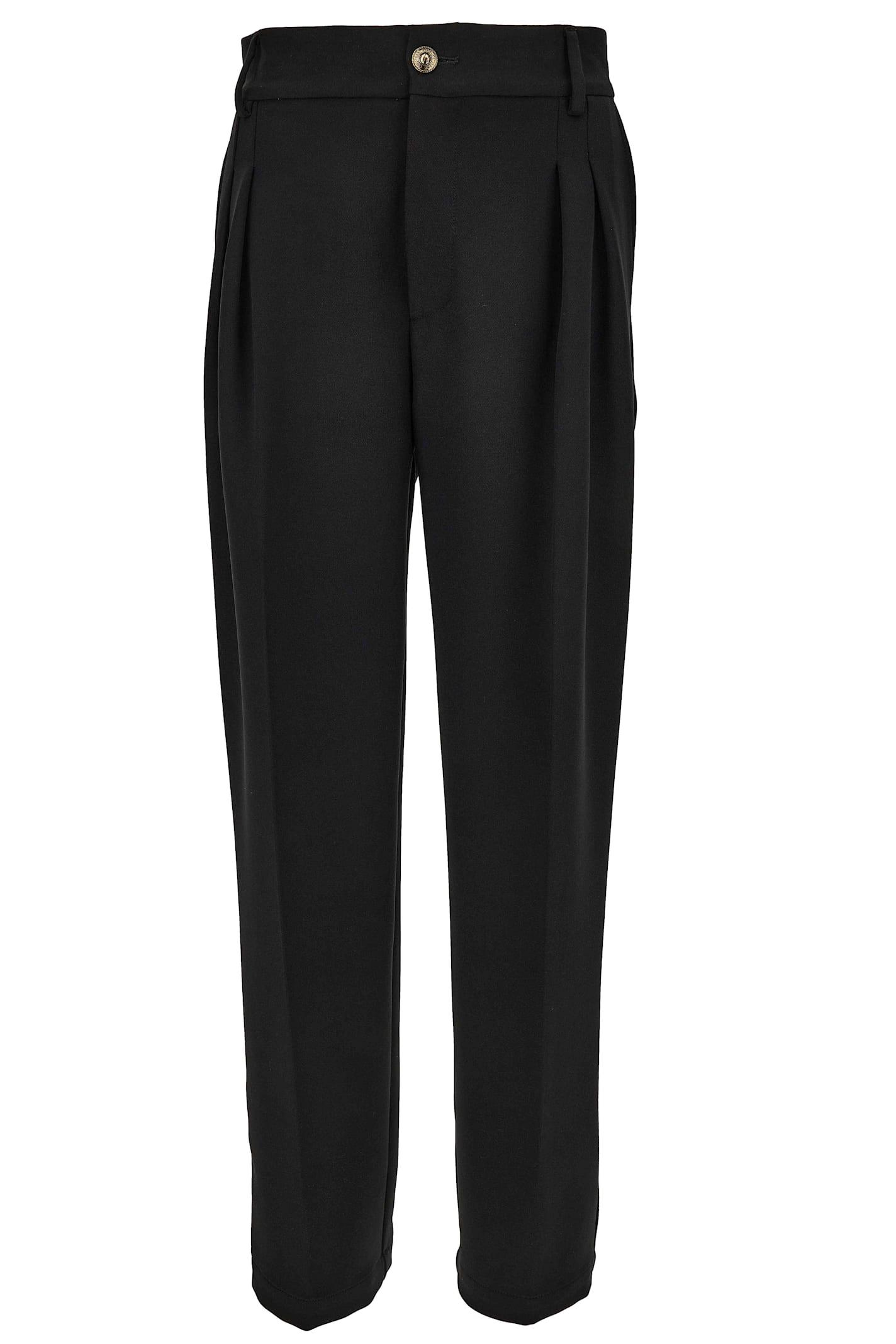 versace jeans couture black casual trousers