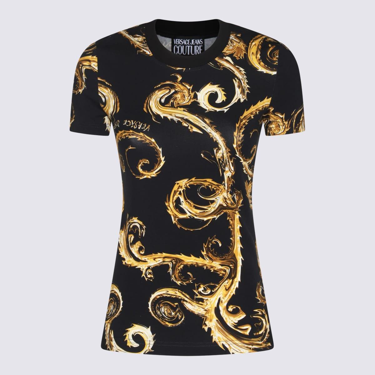versace jeans couture black cotton t-shirt
