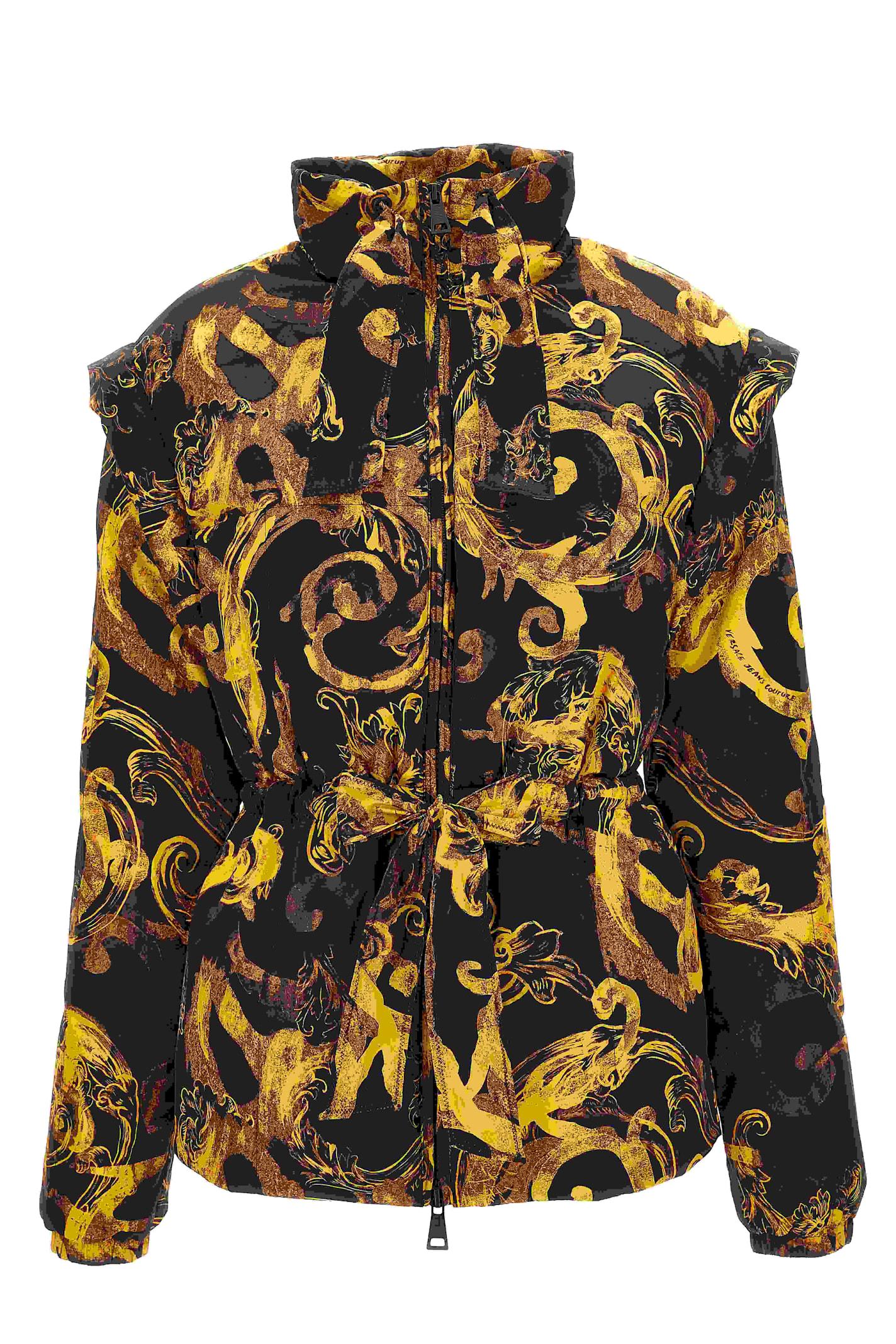 versace jeans couture black down jacket