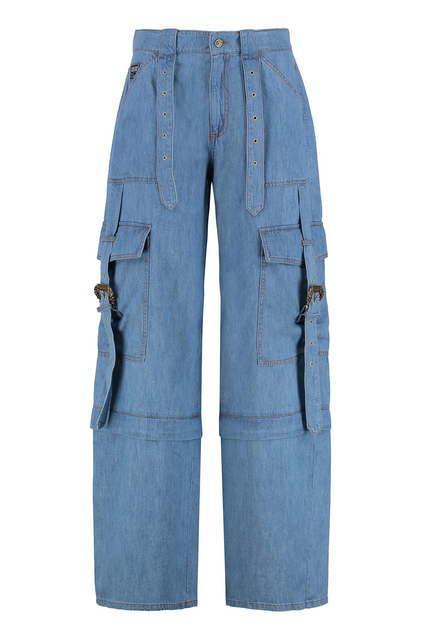 versace jeans couture cotton cargo-trousers