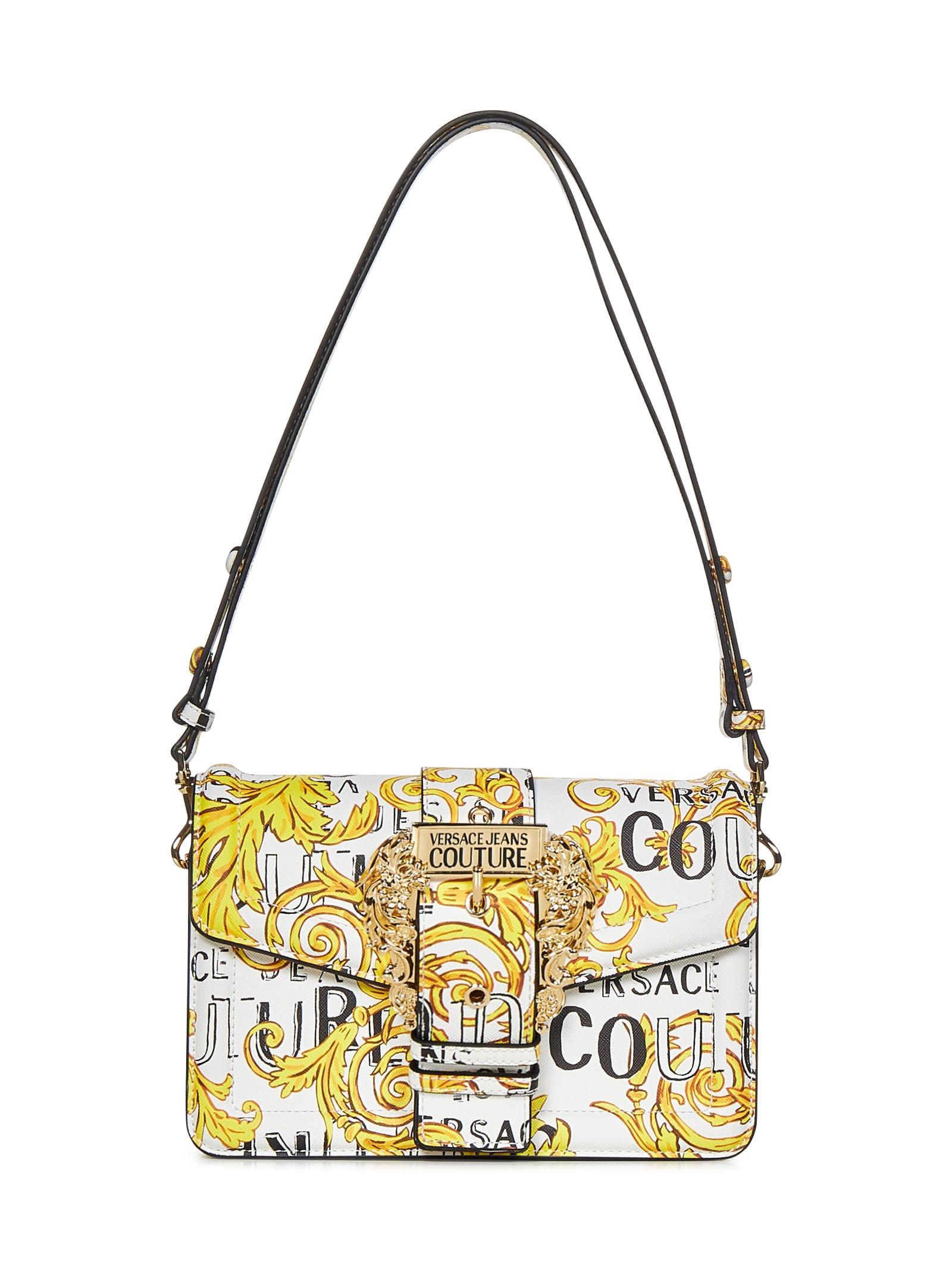 versace jeans couture couture buckle detail shoulder bag