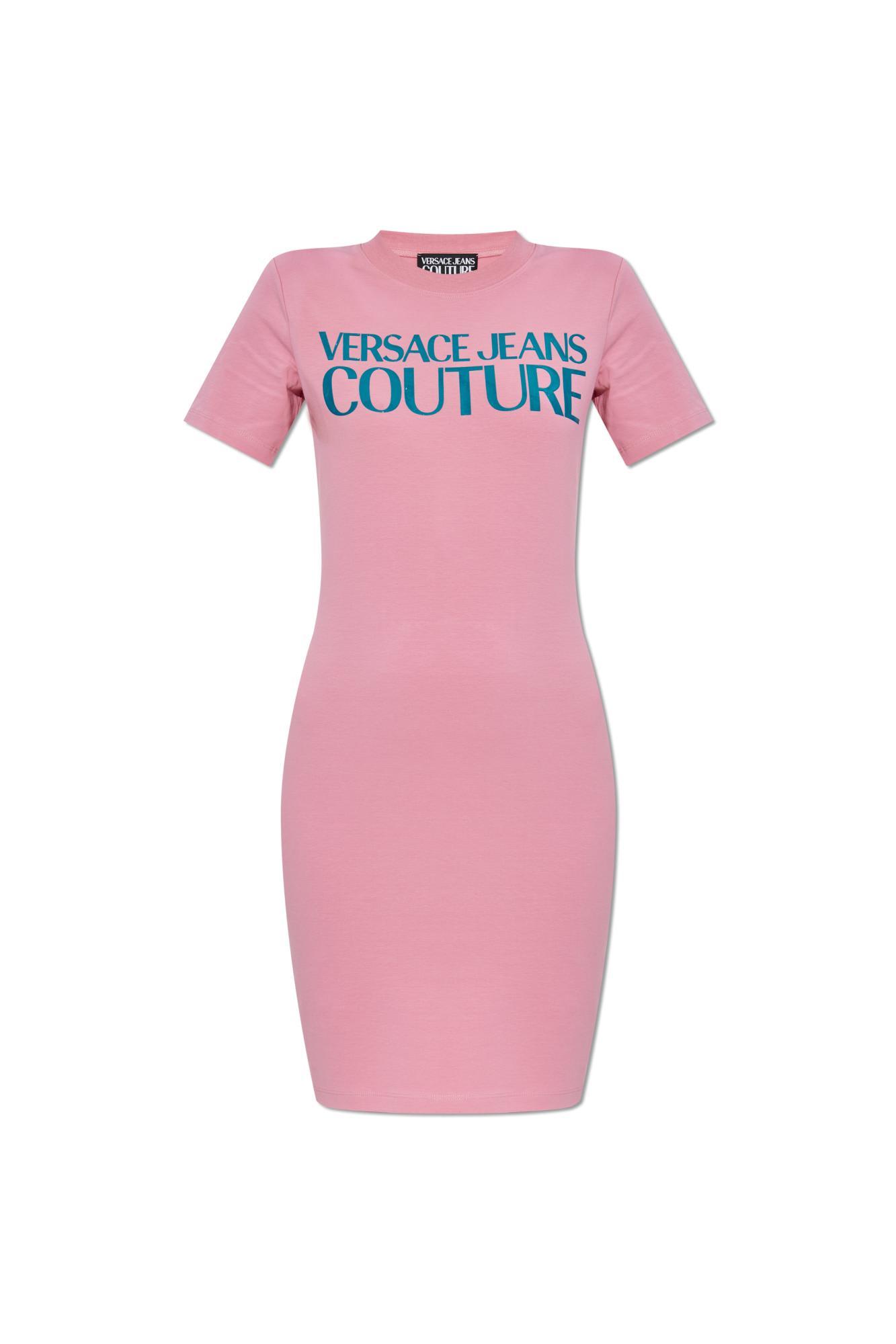 versace jeans couture dress with printed logo
