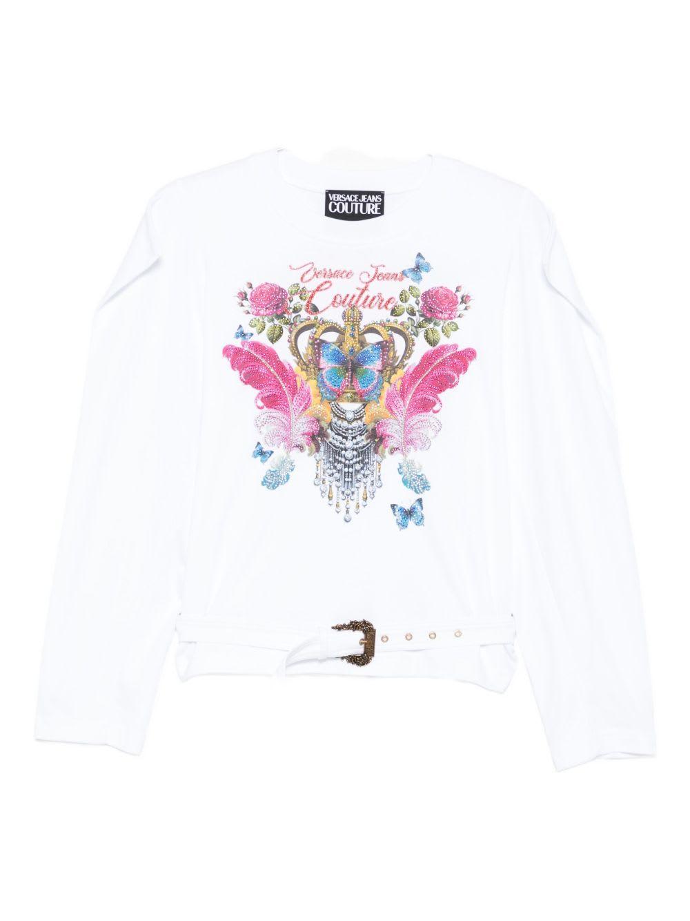 versace jeans couture embellished top