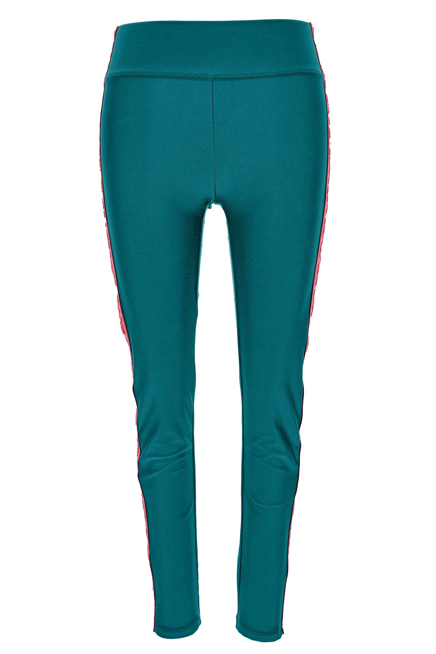 versace jeans couture emerald green leggings