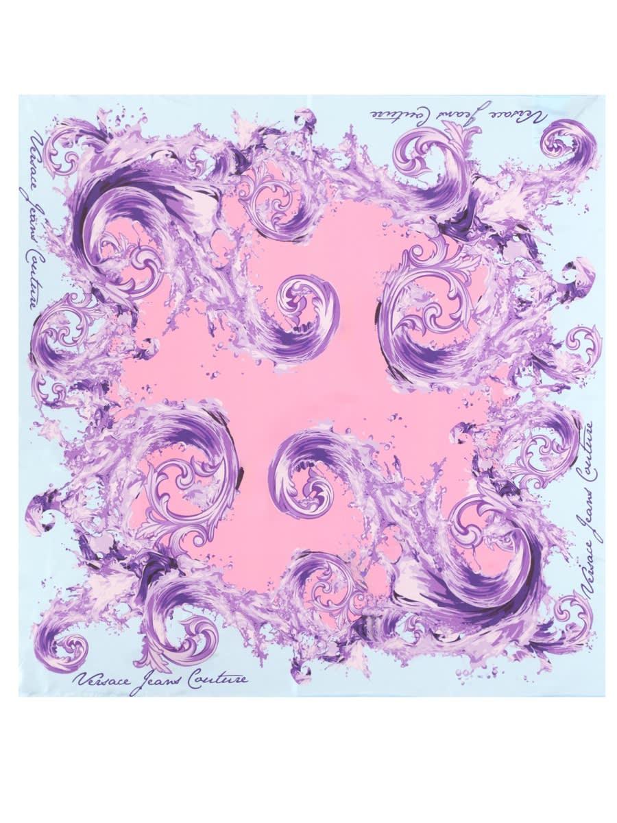 versace jeans couture foulard in seta
